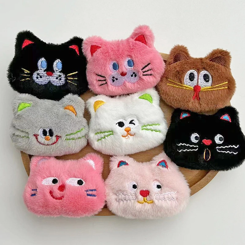 Cute Cat Plush Doll Brooch Fluffy Soft Stuffed Clothes Badge Pins Backpacks Decoration Accessories image 5