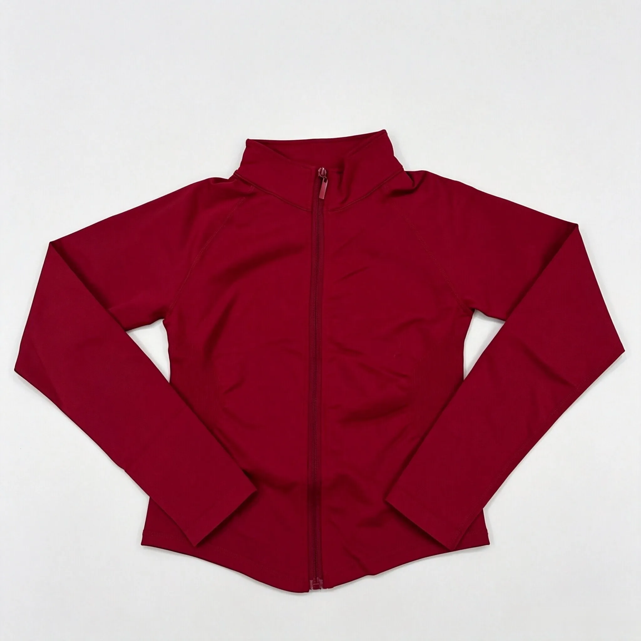 Dneyf 1D-3Y-2F Women  Full‑Zip Stand Collar Yoga Jacket, High‑Stretch Quick‑Dry Slim‑Fit Long‑Sleeve Fitness Sports Outerwear