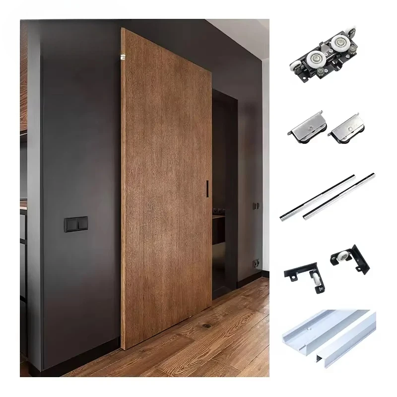 

Magic Hidden Barn Door Trackless Ghost Sliding Door Mechanism System for Furniture Accessories