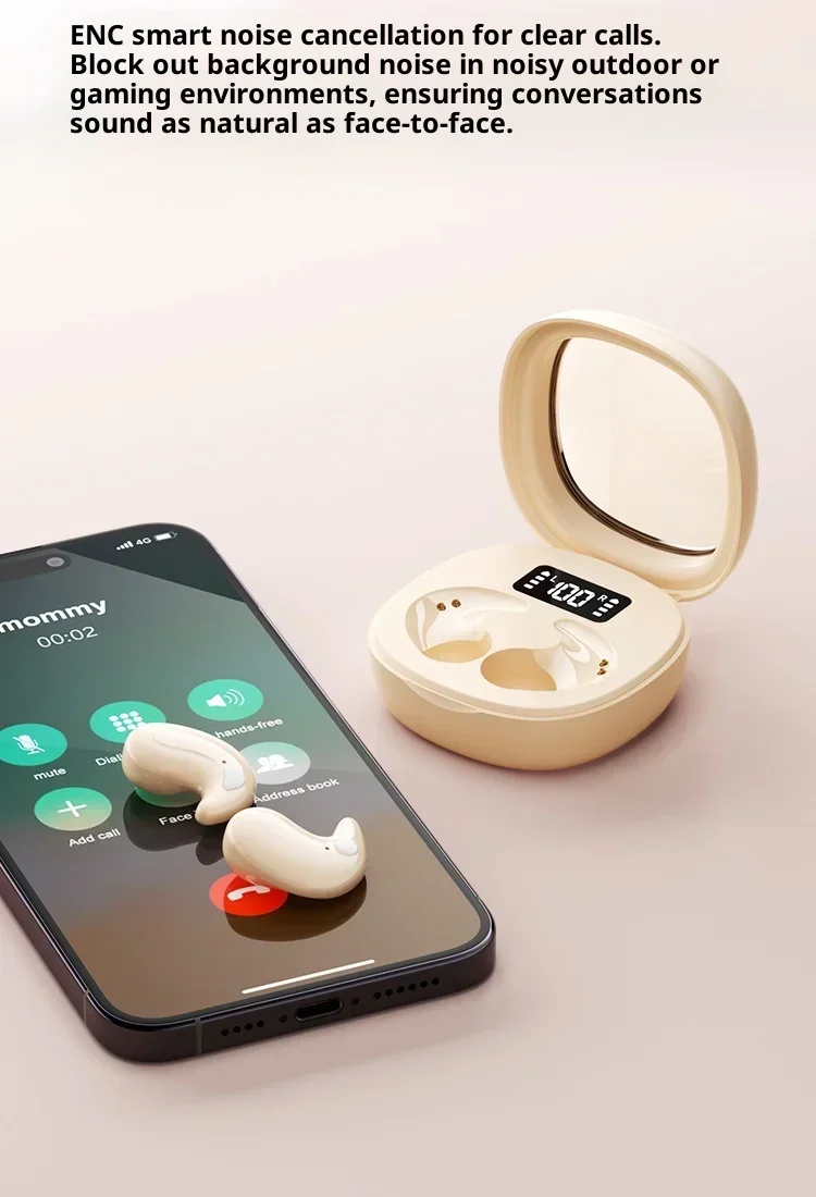Wireless Bluetooth Earbuds In-ear Headphones With Digital Display_voghion.com