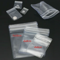 100pcs  Thick Grip Resealable Zip Lock Bags Self Seal Clear Plastic Poly Bag