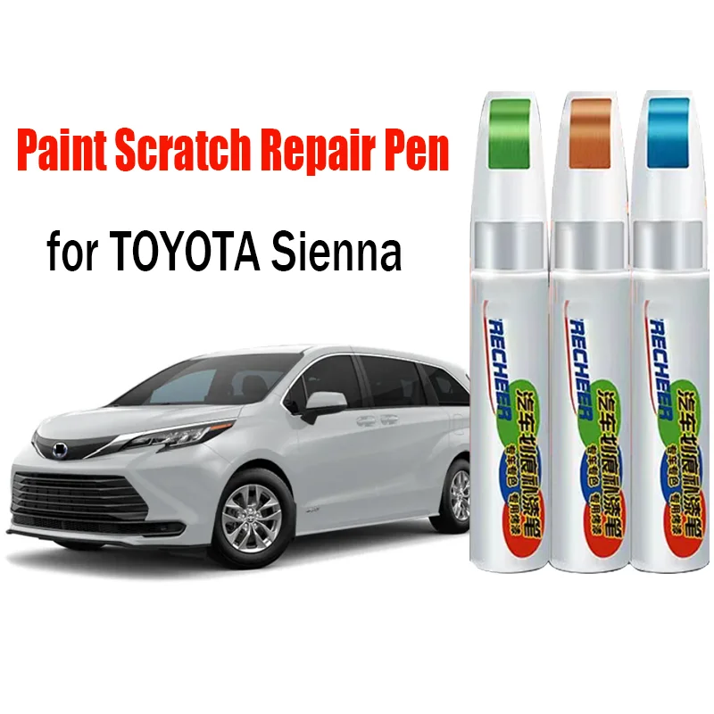 Caneta de pintura de carro, reparação de arranhões, caneta de pintura de retoque para toyota sienna, removedor de arranhões, acessórios de cuidados de pintura de carro