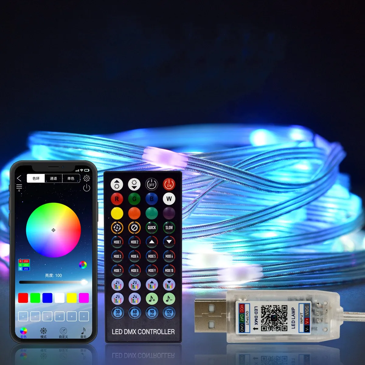 10M/20M USB ต้นคริสต์มาส LED String ไฟสมาร์ทบลูทูธรีโมทแอปควบคุมคริสต์มาสการตกแต่งบ้าน Fairy ไฟ garland