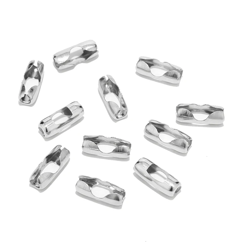 

20pcs Stainless Steel Large Ball Chain Buckle Connectors Clasps Fits 8mm Beaded Ball Chain For DIY Jewelry Making Findings