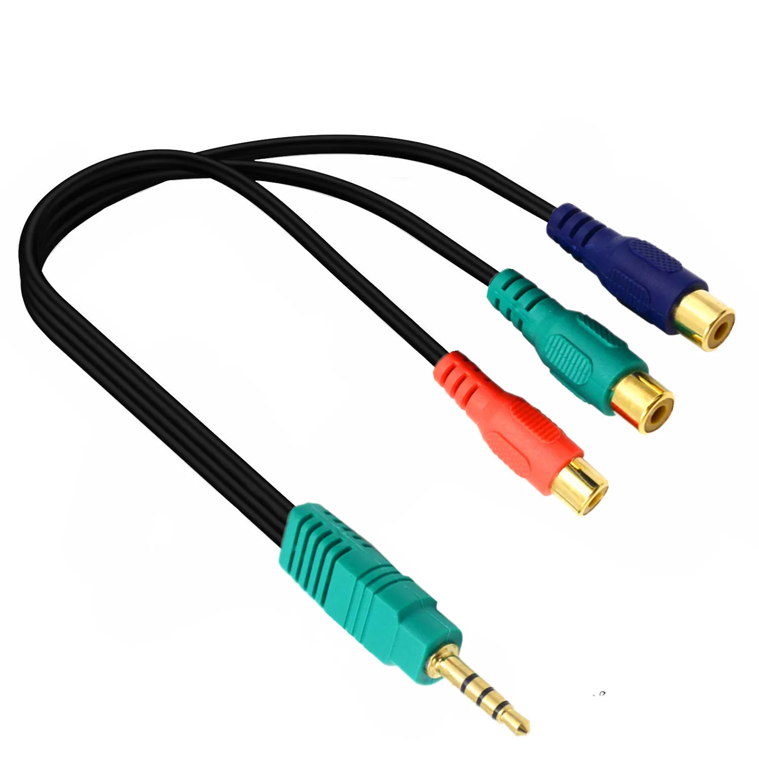 Gold plated RCA Component Video RGB Adapter CBF Signal Cable for Samsung LED TV  0.25m；