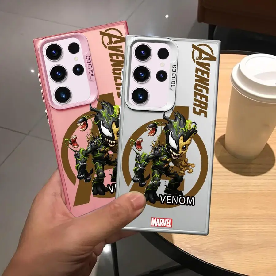 Marvel groot veneno capa macia caso de telefone para samsung galaxy s24 fe s21 s25 s25plus nota 20 ultra s24ultra s23 s22 s20