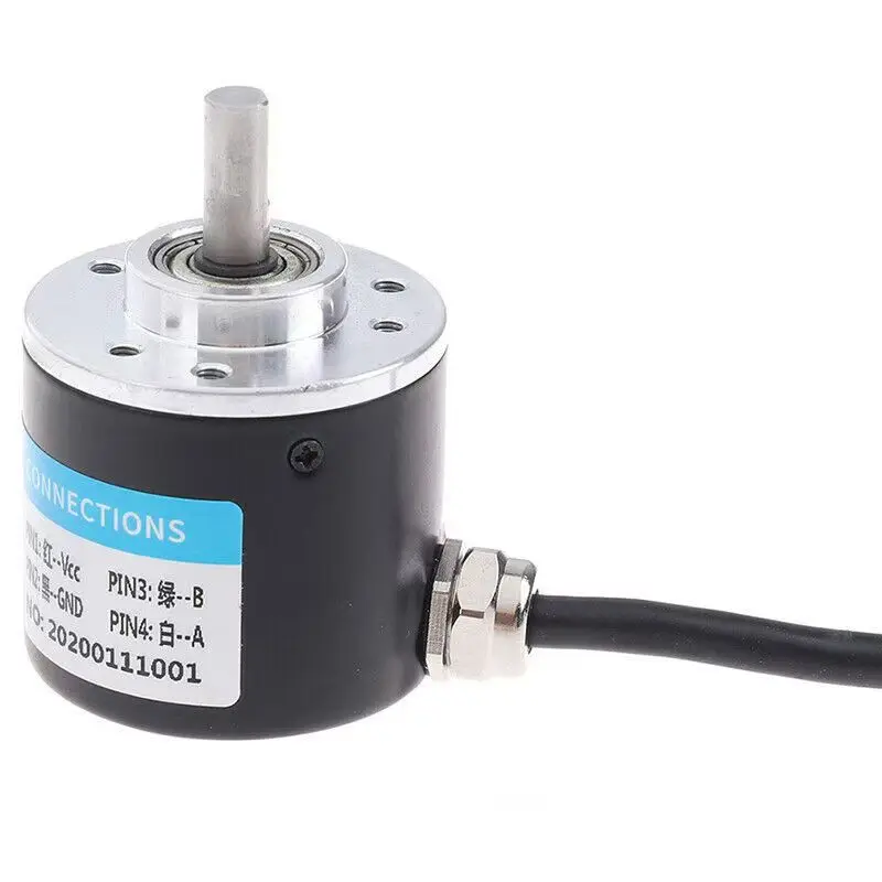 38S6G5-B-G24N Rotary Incremental Encoder AB 2 Phase connection 50/100/200/360P/R 5-24V Solid Shaft DC Open collector output NPN