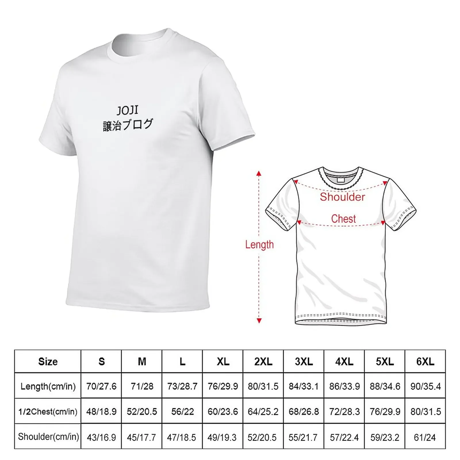 JOJI T-Shirt summer clothes sweat aesthetic clothes Men's t-shirts