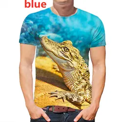 Summer Sea Animals Crocodile 3D Printed Fish T-Shirt Top Hipster Tee Shirts Men Short Sleeve Tops