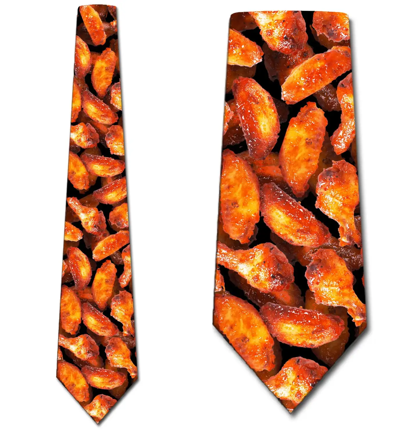 Chicken Wing Ties Mens Food Necktie Buffalo Wing Tie for Men Women Bow Men Accessories One Size