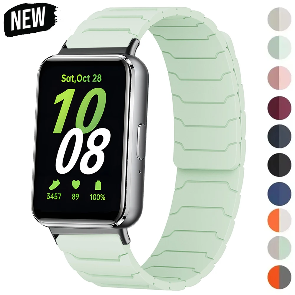 Nueva Correa Magnética para Samsung Galaxy Fit 3, Banda Deportiva Ajustable de Silicona para Samsung Galaxy Fit 3, Accesorios para Reloj Inteligente
