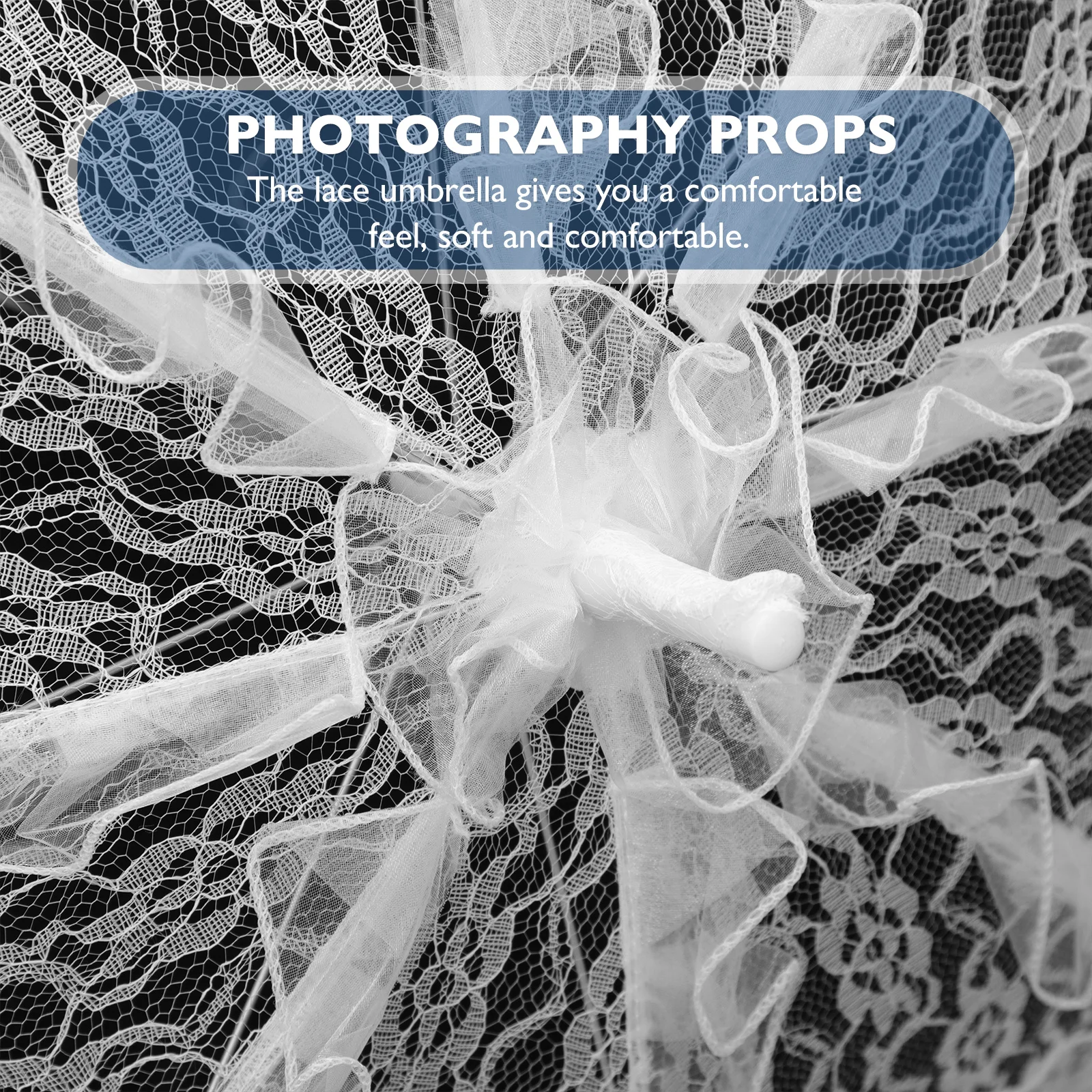 

1pc Lace Umbrella Bridal Wedding Photo Prop Stage Performance Decoration Lady Costume Accessory Bride Prop For Show