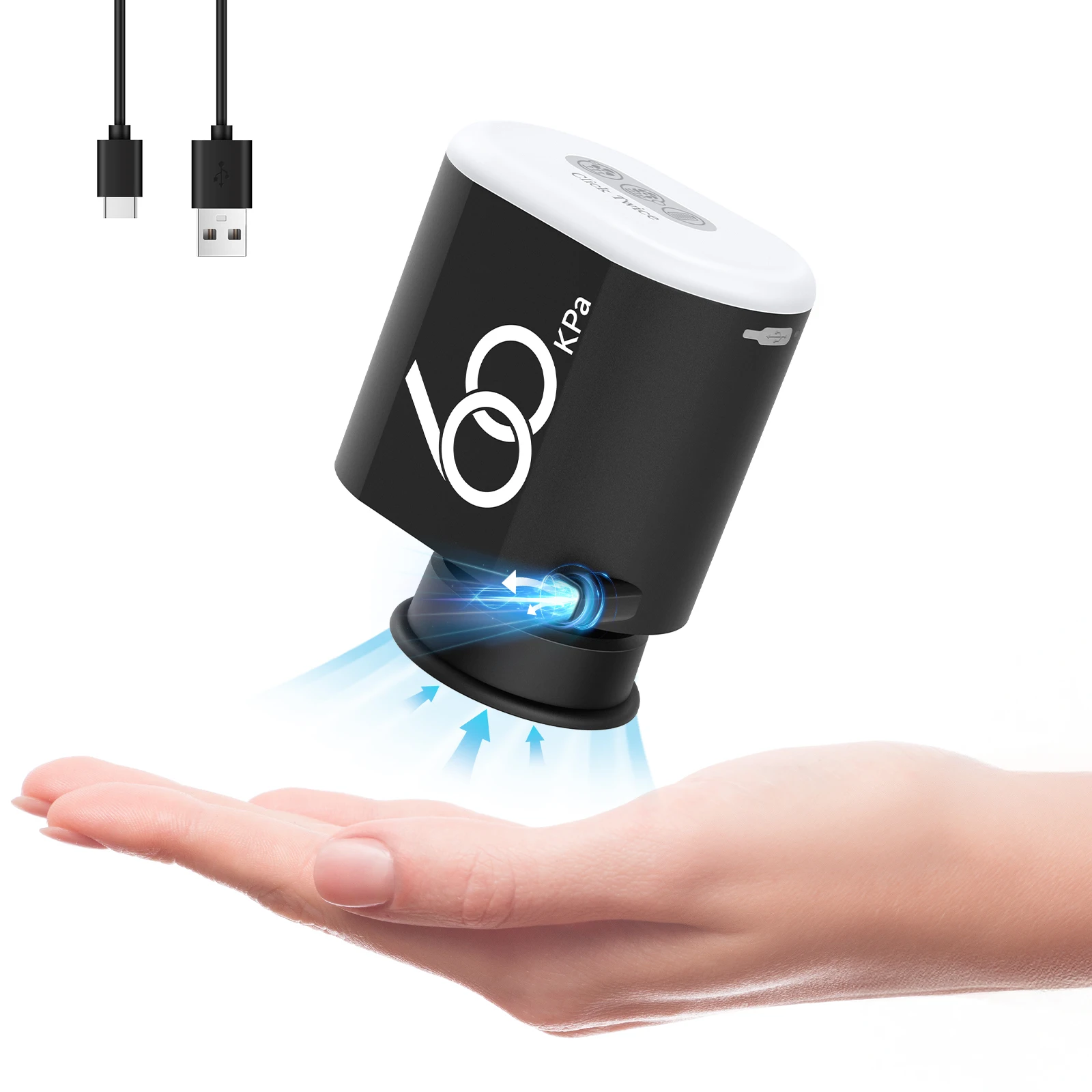 60Kpa Reizen 3600mAh Draadloze Elektrische Pomp voor Vacuüm Opbergzakken Oplaadbare Luchtpomp Diverse Afdichting Ruimtebesparende Zak Kleding