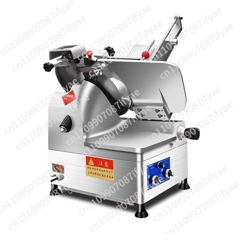 12 Inch Full Automatic Meat Slicer Electric Fresh Frozen Lamb Rolls Meat Cutting Machine Knife Set Meat Slicing Grinder Machine