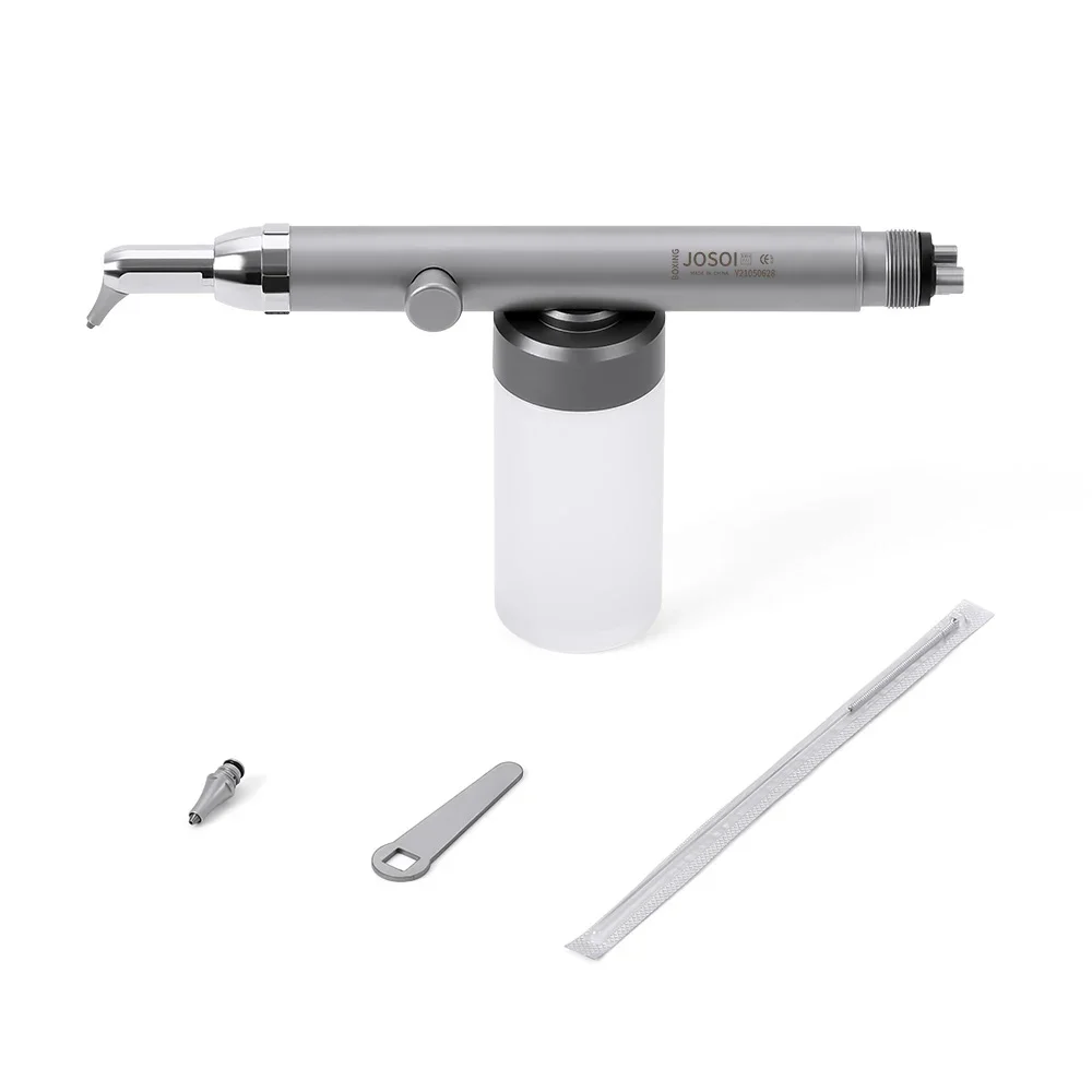 JOSOI Dental Air Polisher Aluminum Abrasion Sandblasting 4Hole 2 Hole With Suction for Grinding Polishing Dust Collector