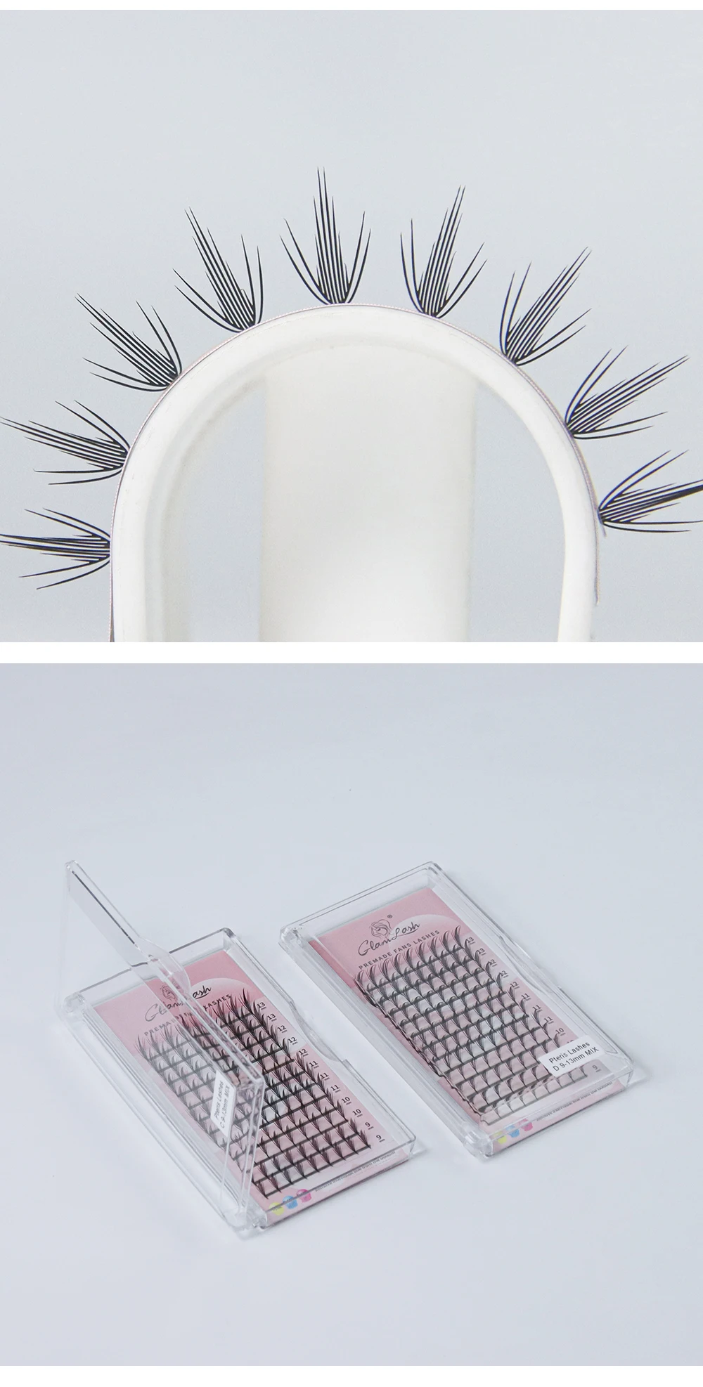 GLAMLASH Comic Spire Wimpernverlängerung Natürliche Comango Manga Falsche Wimpern Vorgefertigte Fächer Feder Anime Wimpern Make-up-Tools – Detail 7