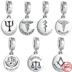 New Psychology Medicine Contadora Pendant DIY Fine Beads Fit Pendant Charms Silver 925 Original Bracelet Women Fashion Jewelry
