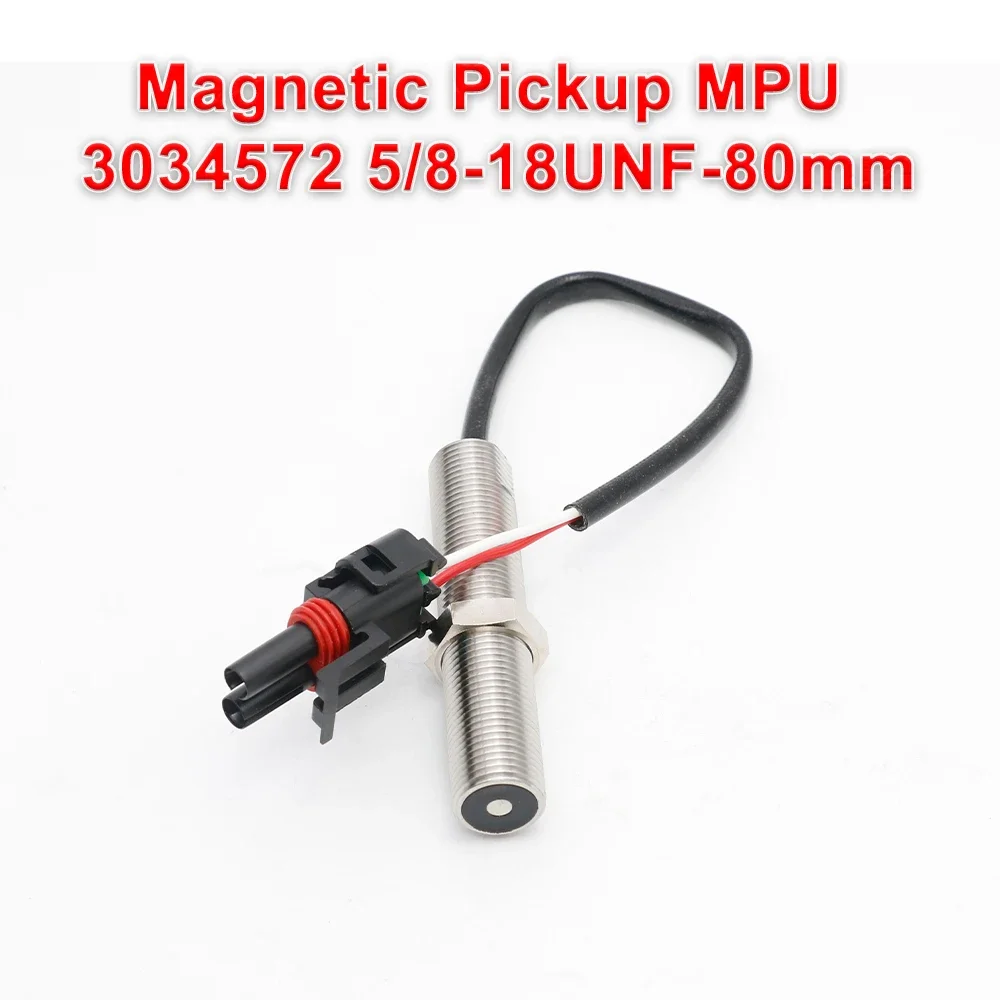 Magnetic Pickup MPU 3034572 Speed Sensor 80mm diesel generator part M16 80mm thread magnetic RPM genset ohm stainless sensor