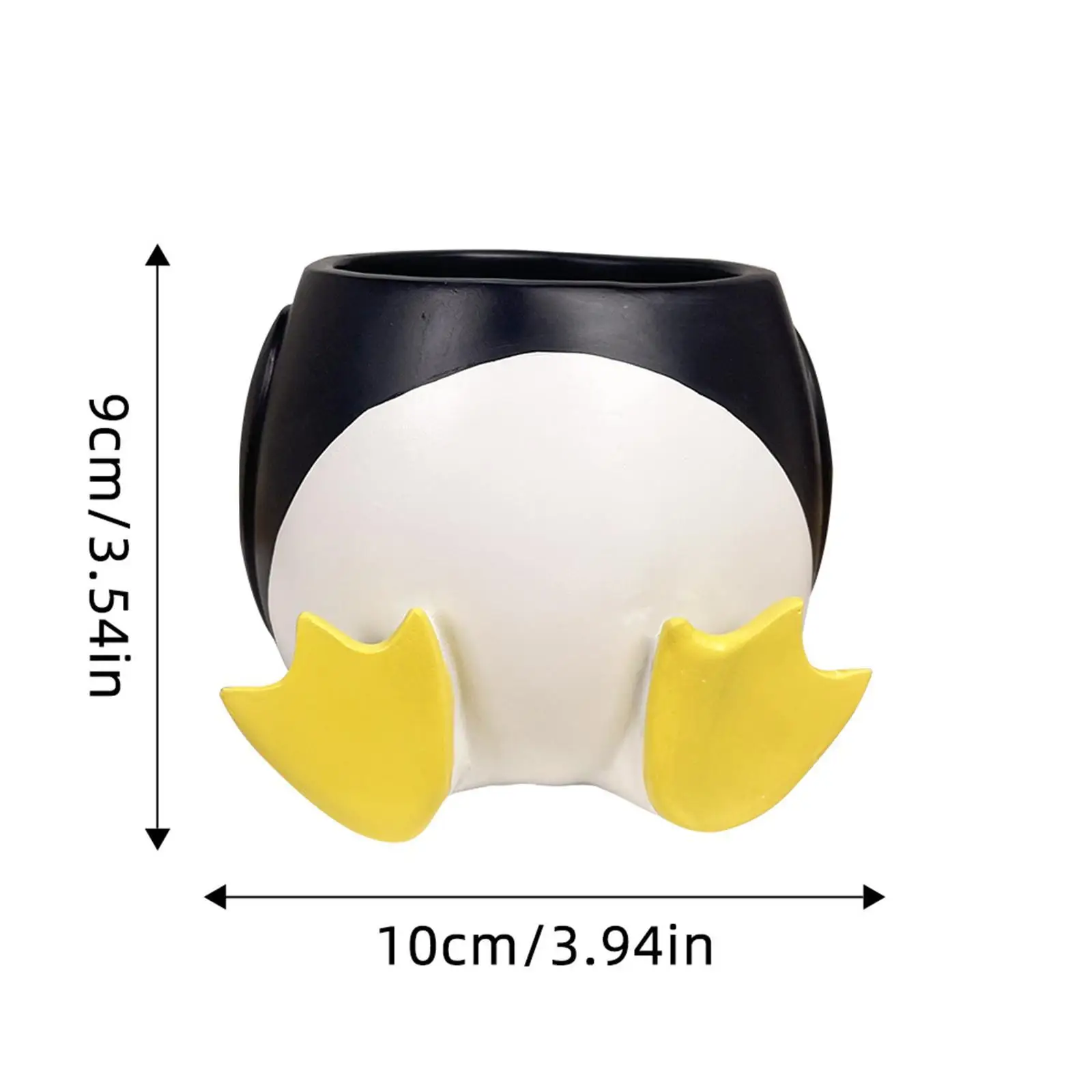 Penguin Plant Pot Container Funny Animal Flower Pot for Balcony Office Yard