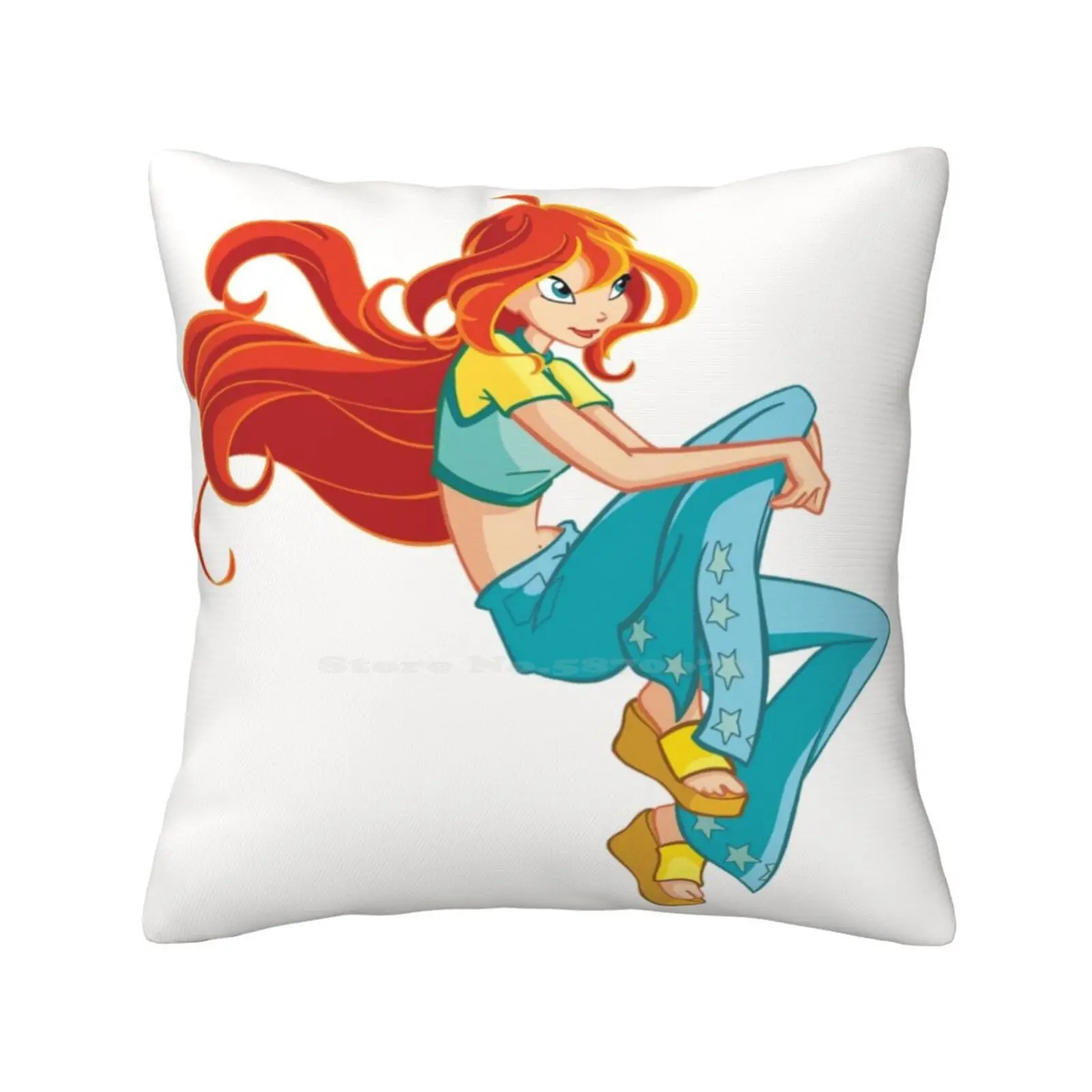 Bloom Fashion Sofa Throw Pillow Cover Pillowcase Bloom Bloom Fairy Winx Girls Fate Fairies Fairy Form Charix Enchantix Believix