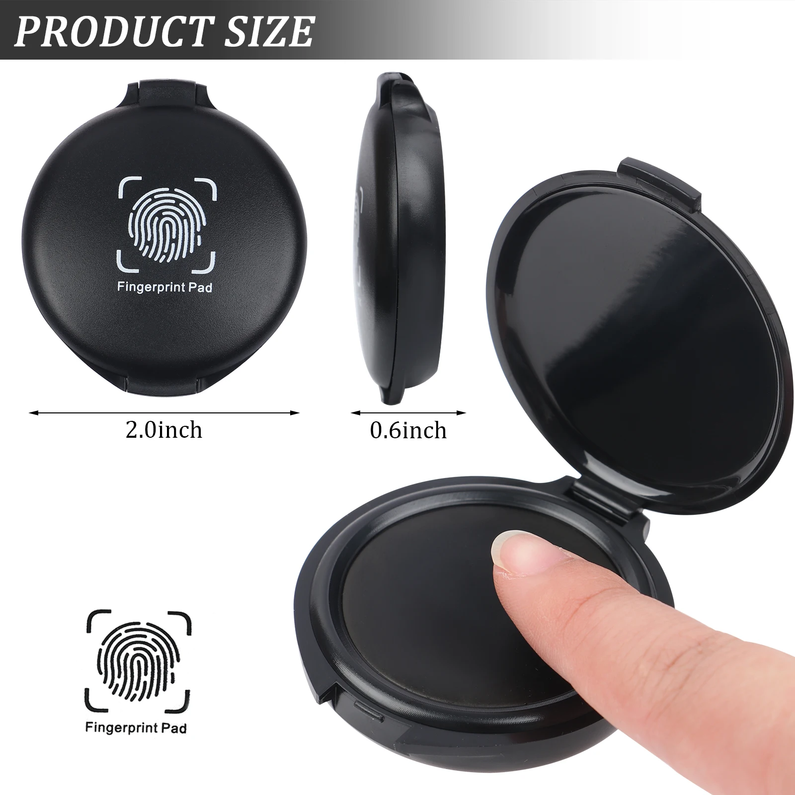 9 Pcs Fingerprint Ink Pad Thumbprint Ink Pad For Notary Supplies Identification Security ID Fingerprint Cards Fingerprint Kit