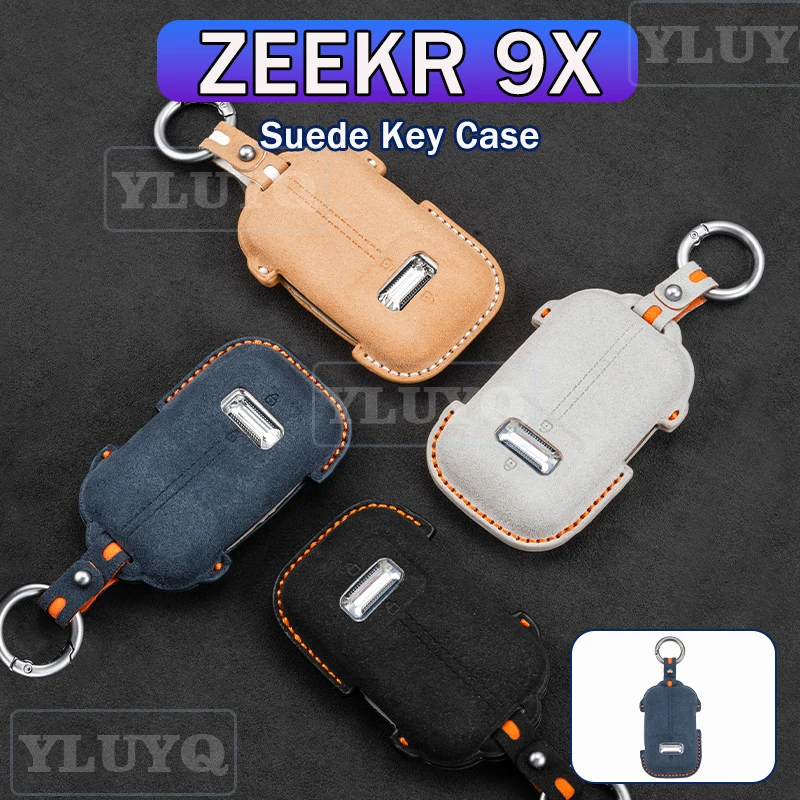 

For 2026 ZEEKR 9X Key Case Suede Key Cover Buckle Anti-Drop Protective Case Interior Accessory Modification Accessories