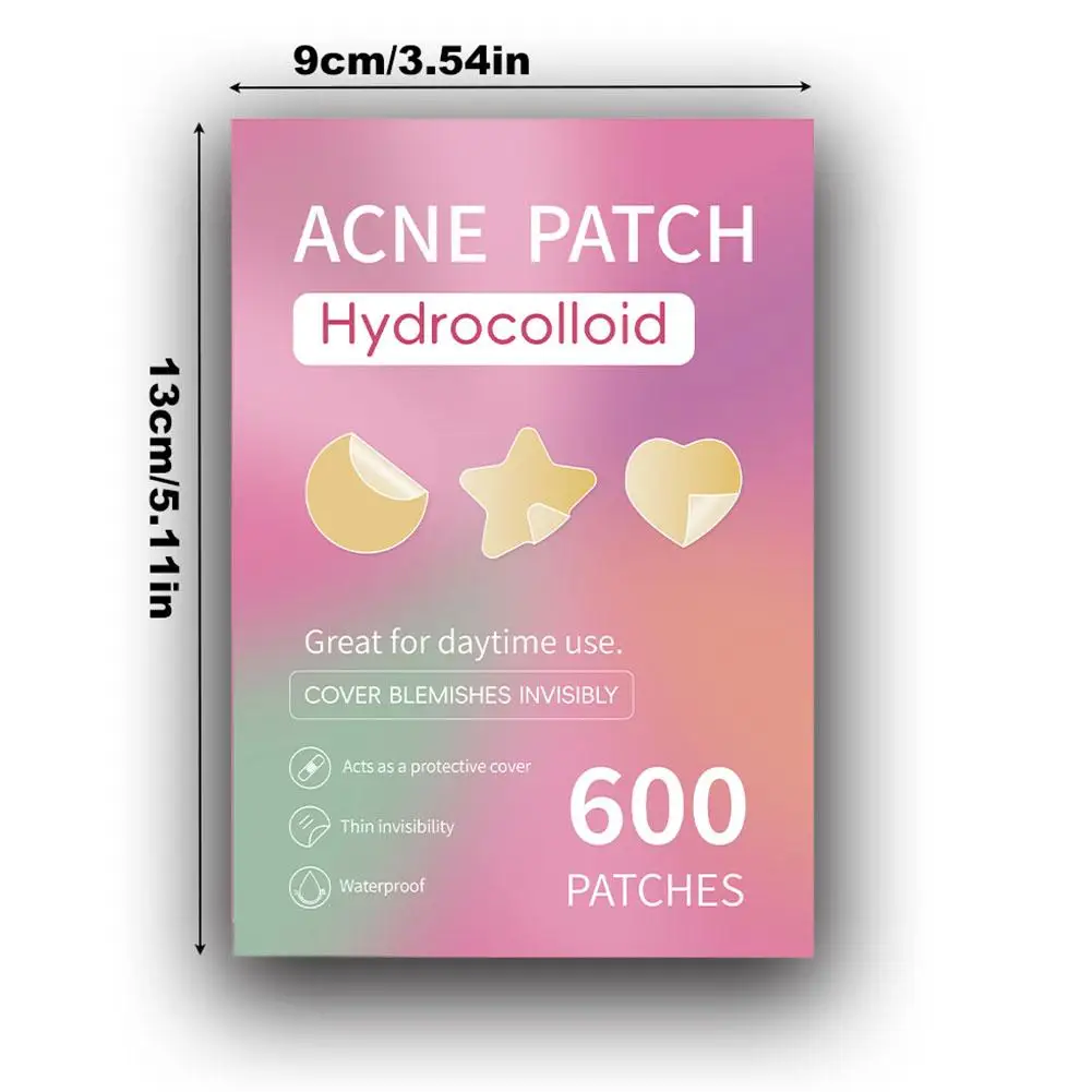 الملونة ستار بثرة التصحيح حب الشباب الملونة غير مرئية حب الشباب إزالة العناية بالبشرة ملصقات المخفي الوجه بقعة أدوات ماكياج الجمال 600 قطعة