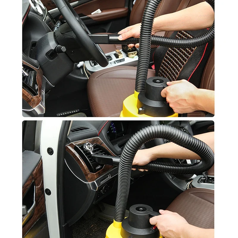 

Портативный пылесос для автомобиля, мощный ручной автомобильный пылесос для влажной и сухой канистры с турбонаддувом постоянного тока 12 В