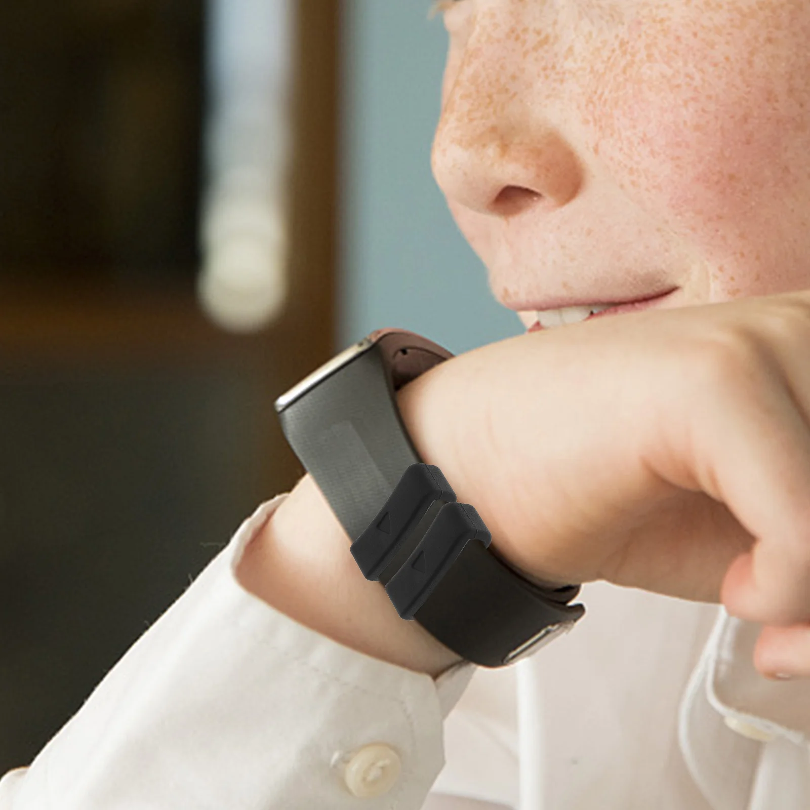 6 قطع من أجزاء حزام الساعة السيليكون الصديقة للبيئة سهلة الاستبدال حلقات التثبيت للملحقات حلقة تثبيت حزام الساعة