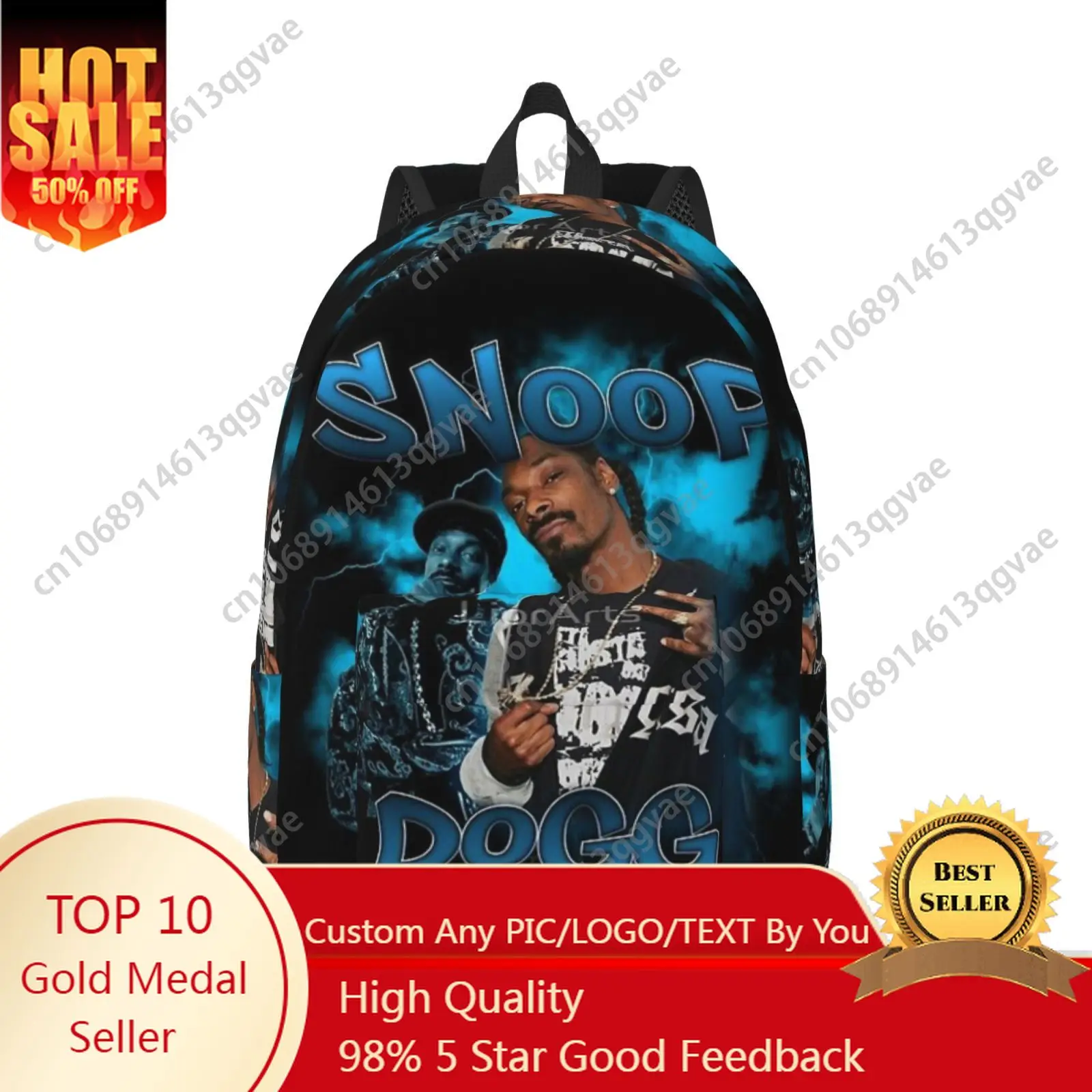 

Snoop Dogg USA Rapper Custom Canvas Lightweight Backpack Fashion Durable Student Men Women Business Daypack