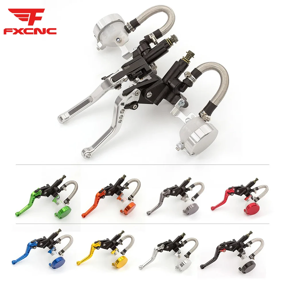 

For 7/8'' Handlebar 125cc - 600cc Street bike Adjustable Universal Motorcycle Hydraulic Clutch Brake Pump Master Cylinder Set