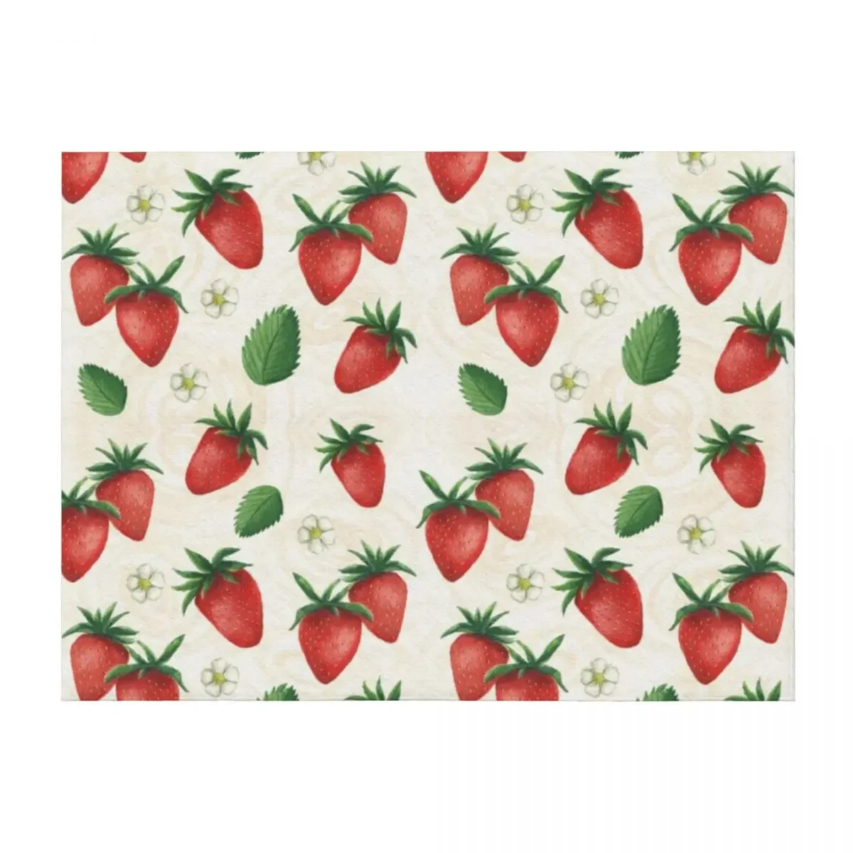

Strawberry garden Throw Blanket Custom Bed Sofa Hair Blankets