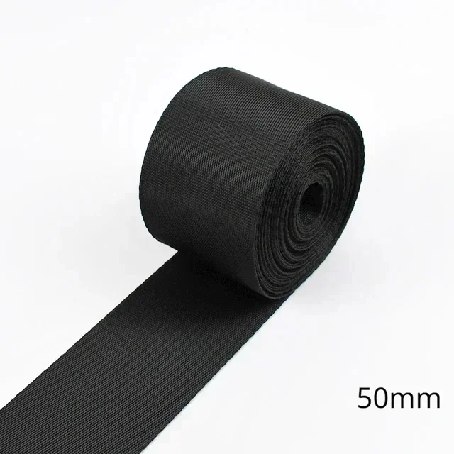 5M 10-100mm Schwarz Nylon Gurtband Rucksack Gurt Haustier Kragen Sicherheitsgurt Band Band DIY Tasche Kleidung Nähen Zubehör