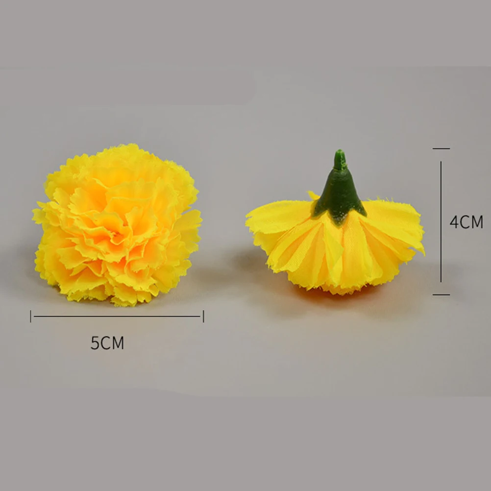 

50Pcs Marigold Artificial Flower for Diwali Home Decor DIY Wreath Garland Craft Wedding Party Decoration