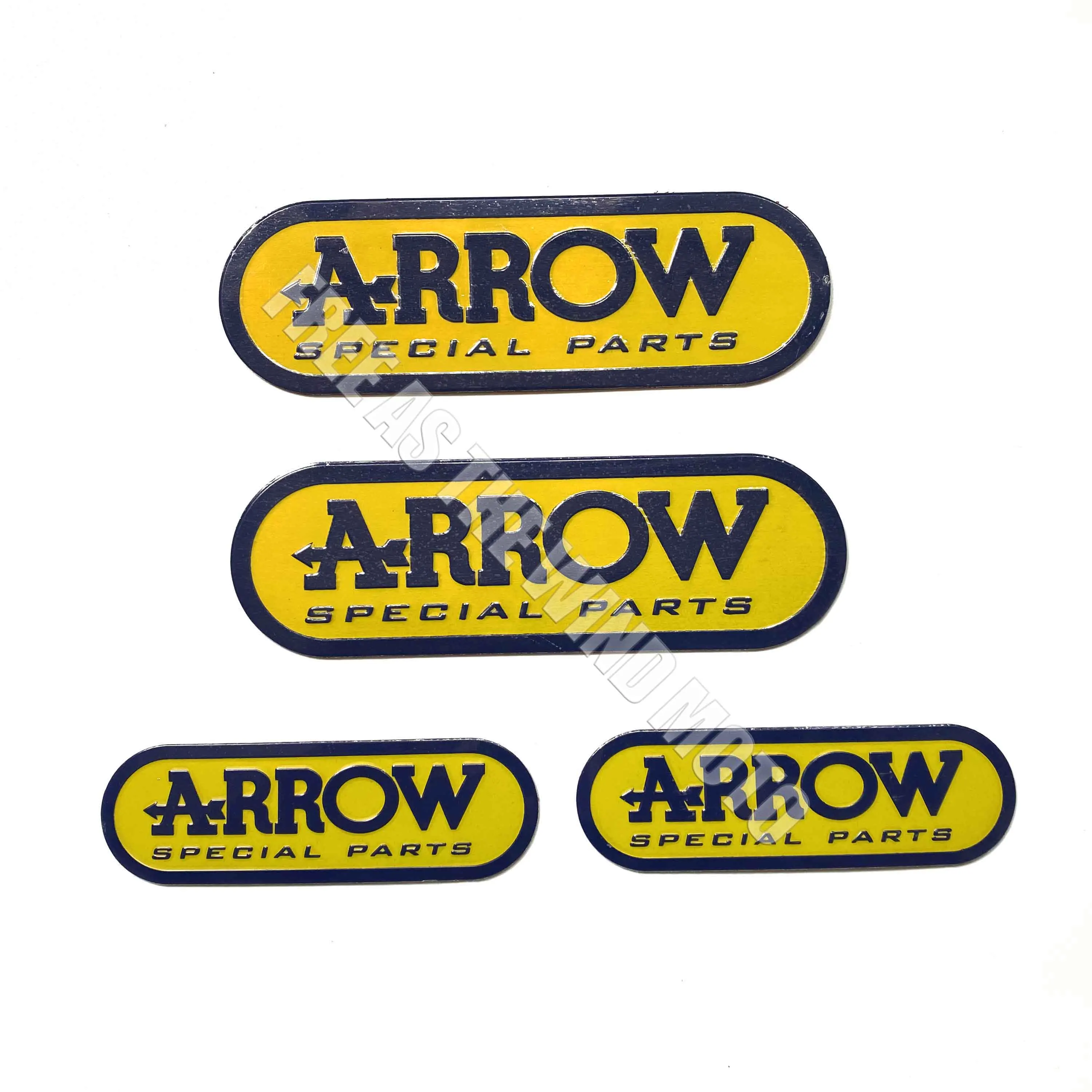 

3D Aluminum Alloy arrow Motocycle Exhaust Pipe Logo Sticker High Temperature Resistance Waterproof Moto Exhaust Pipe Decal