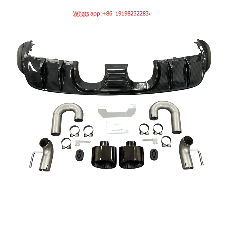 

2018-2024 9Y0 Cayenne Dry Carbon Fibre Replacement GT Rear Lip Bumper With Tailpipe New Condition Cayenne Turbo Coupe
