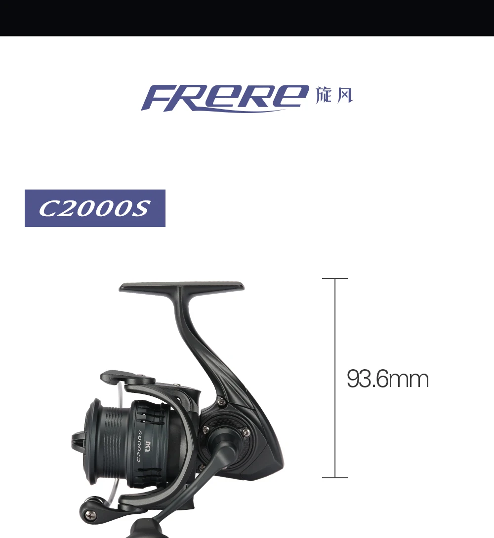TSURINOYA Ultraleichte 155g Köder Finesse Carbon Spinning Angelrolle FRERE C2000S 2500S 3000M Flache Spule Bass Fishing Rad – Detail 23