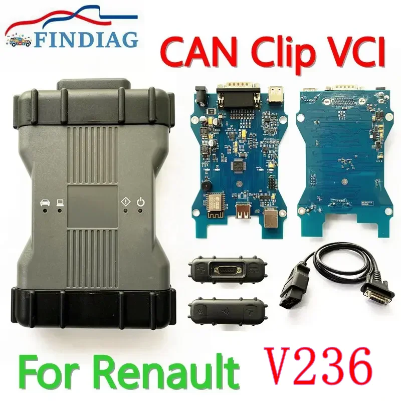 

Best VCI V9.21.00 V236 For Renault For Nissan 2 in 1 Can Clip OBDII Diagnosis Program Scanner Multi-Language From 2005-2022