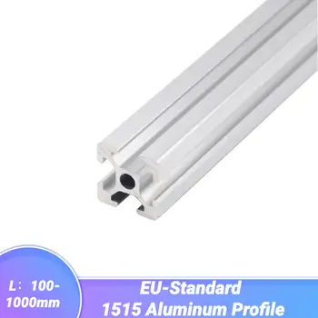 4 ks/sada průmyslových hliníkových profilů extrudovaných dle EU 1515, stříbrně černé eloxování pro rámy tiskáren, délka 100-1000 mm 10 nejlepší prodej 1515 extruze - №9