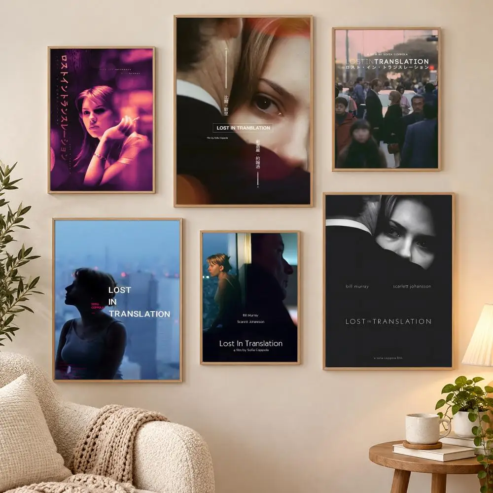 Classic Romantic Movie Lost In Translation Canvas Poster Waterproof HD Modern Peel And Stick Wall Decor Living Room Dorm Garage