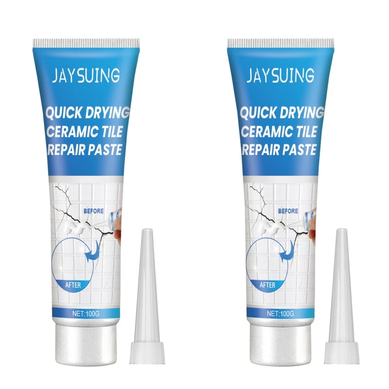 20CB Ceramic Tile Repair Kits with Scraper Sandpaper, Filler to Fix Tub Chips and Sink Cracks, for Ceramic, Porcelain