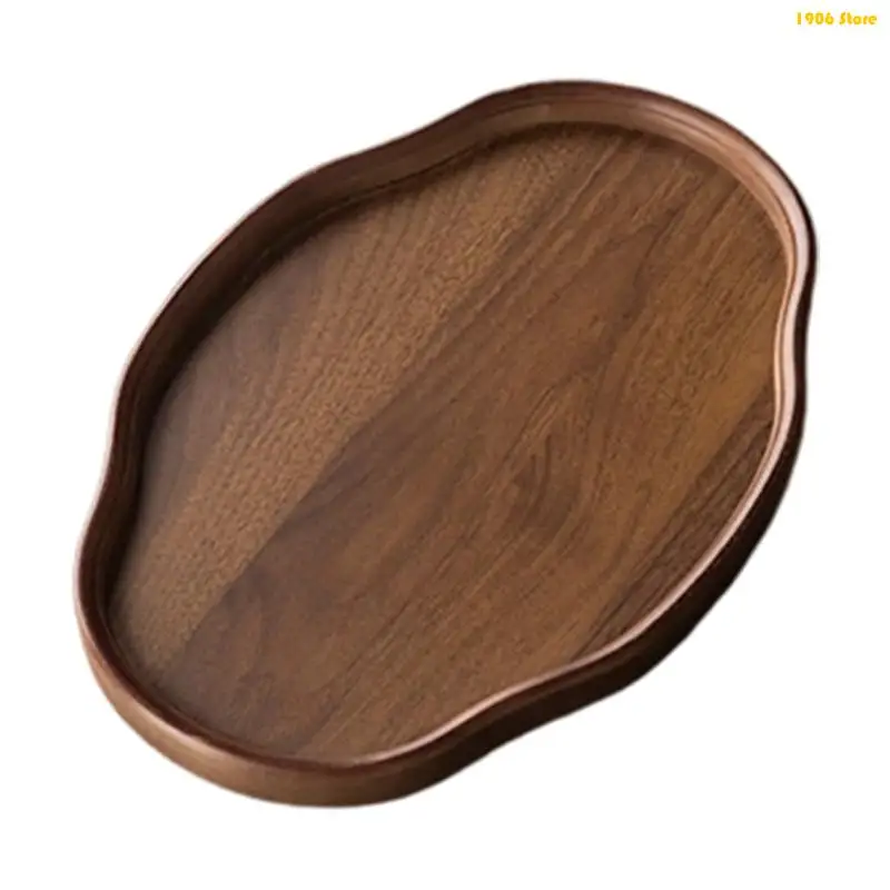 U1JB Multipurpose Kitchens Serving Tray Handmade With Organic Grains Snacks Platter For Dining Table Decors Party Entertaining