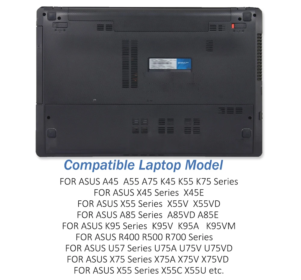 ETESBAY A32-K55 5200mAh/56WH Asus A45D A45V A75A A75V K45N K45V K55V K75A K75D R400N X45A X55C X55U R500V A41-K55