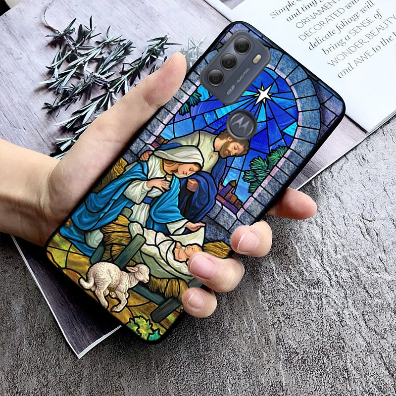 Jesus and Mother Mary Family Phone Case For Moto G84 G23 G24 G31 G32 G41 G51 G52 G53 G54 G71 G82 G42 G62 G200 G Play G Stylus