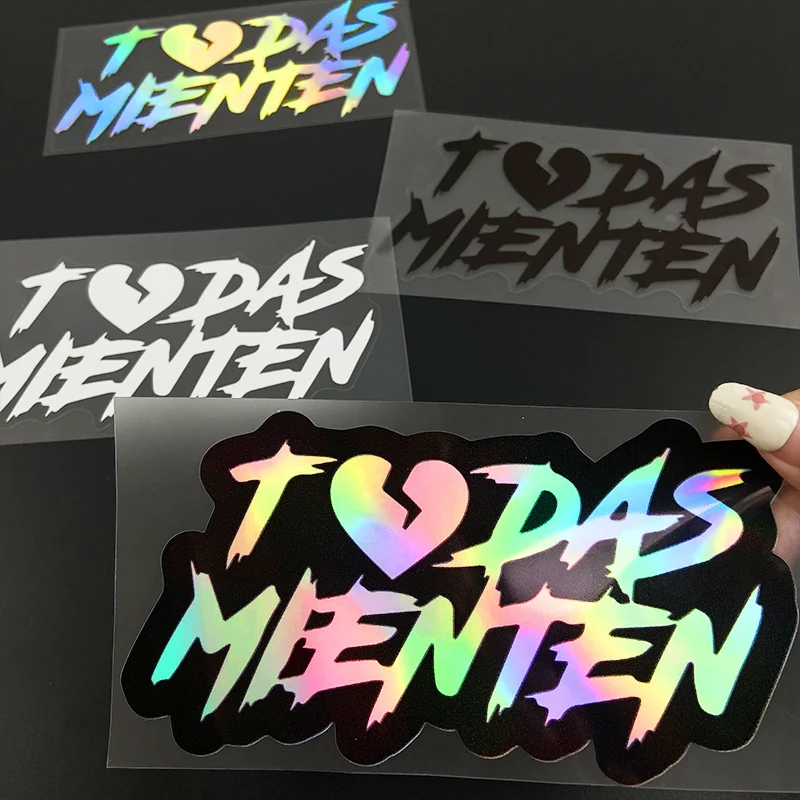 

1pc 2D Flat "Todas Mienten" Vinyl Sticker Waterproof Funny Decal for Motorcycle Fuel Tank & Body DIY Decoration
