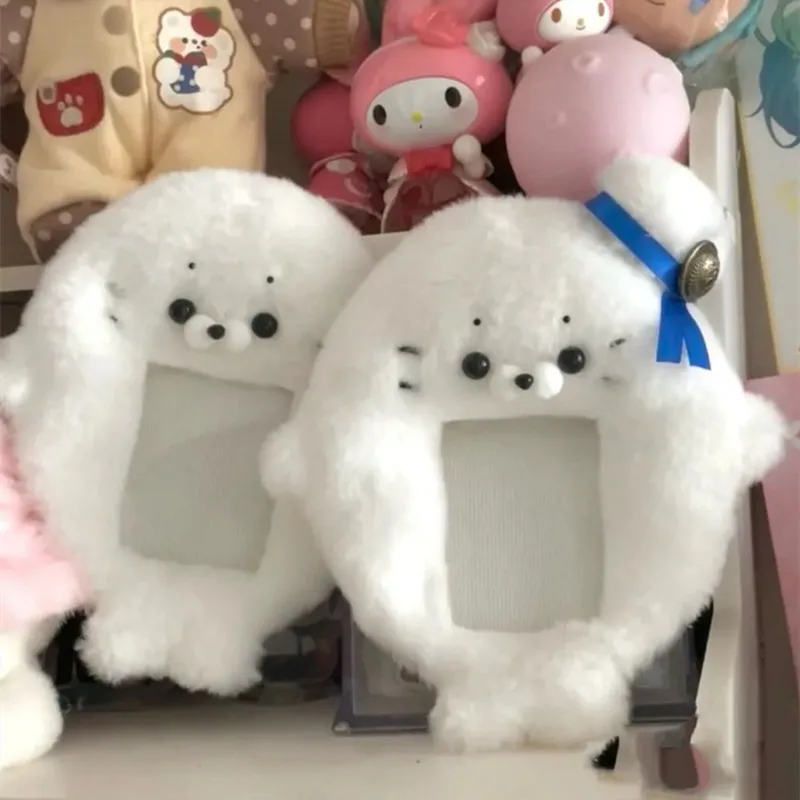 Kawaii Kpop Photocards Holder Idol Plush Keychain Photo Organizer Campus Card Sleeves Display Bag Key Pendant Backpack Hanging