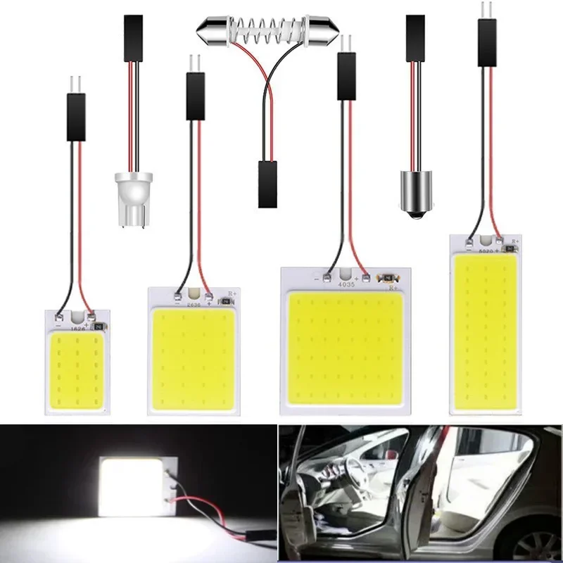 

1 PCS C5W LED Bulb C10W Festoon 31mm 36mm 39mm 42mm T10 W5W LED Light COB 12V 6500K White Car Interior Dome Reading Trunk Lamps