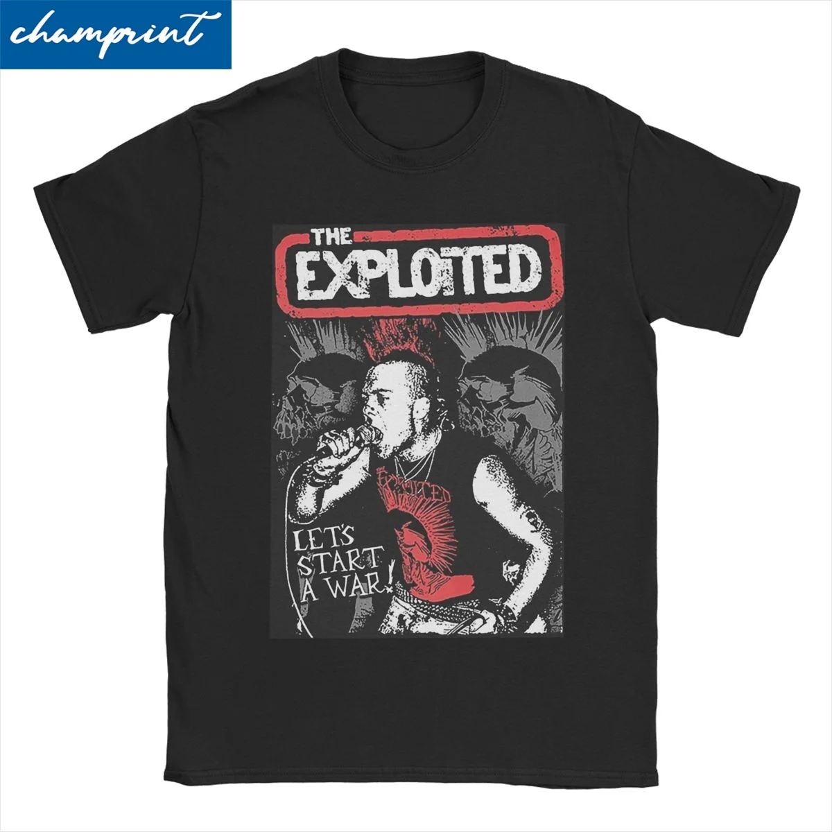 Punk Rock Band Men Women T Shirts The Exploited Vintage Tee Shirt Short Sleeve Round Neck T-Shirt Cotton 4XL 5XL 6XL Tops