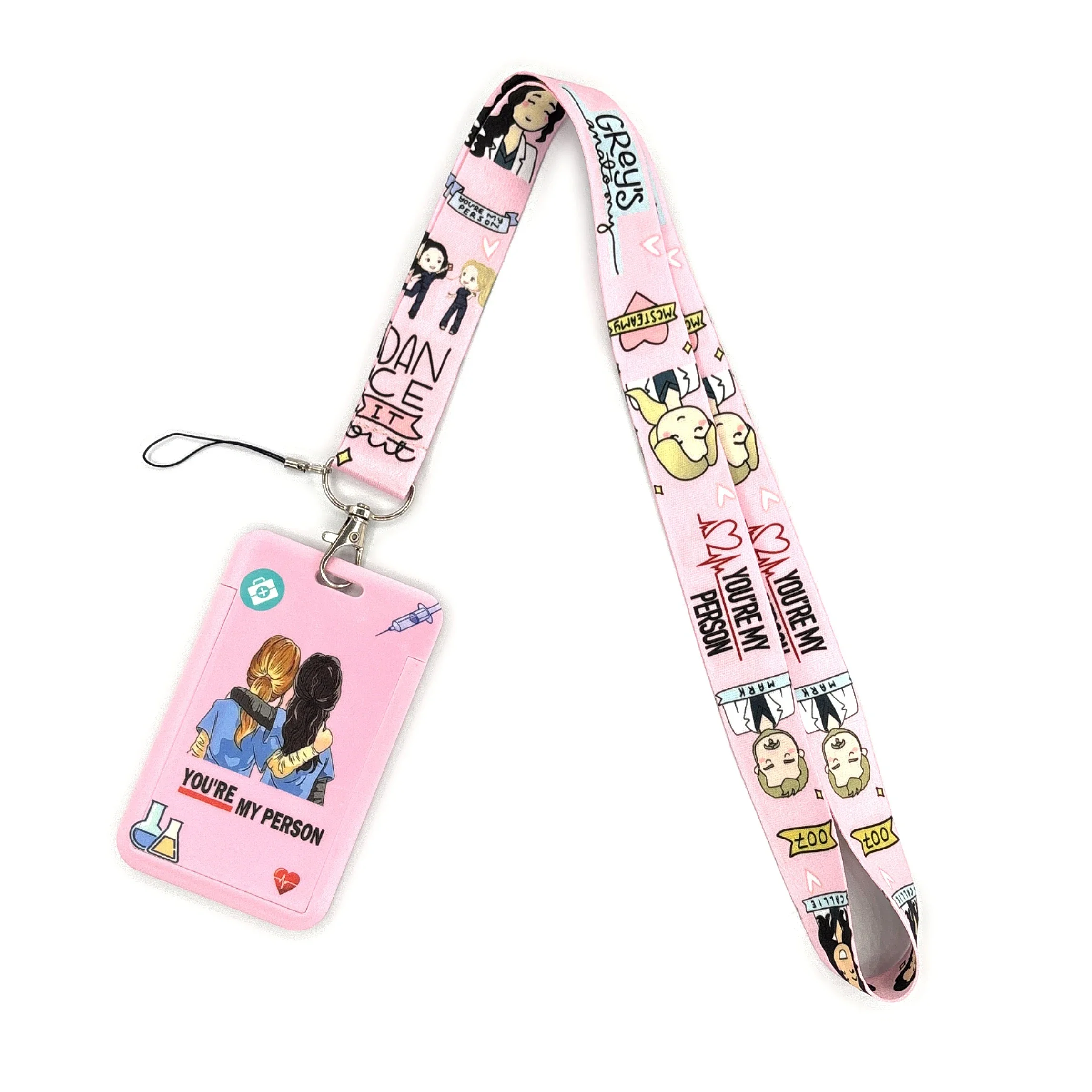 Imagem -06 - Greys Anatomia Médico Enfermeira Neck Strap Lanyards Chaveiro Titular id Card Pass Pendurar Corda Lariat Lanyard