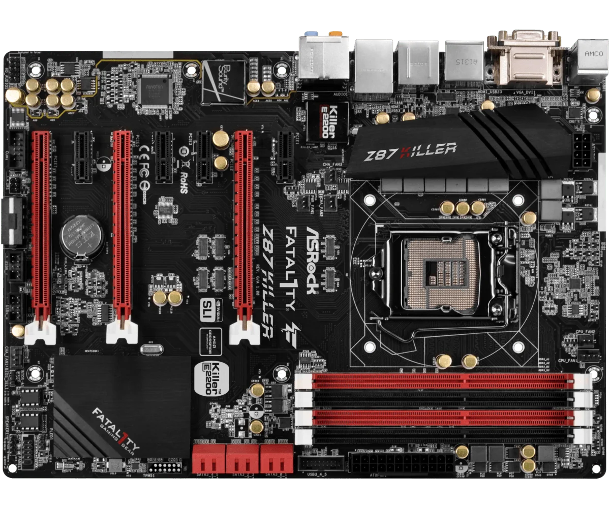 ASROCK Fatal1ty Z87 Killer Motherboard LGA 1150 Intel Z87 DDR3 32 GB ATX unterstützt i7-4790 i5-4460 i3-4350 G3450 i3-4370 i7-4770